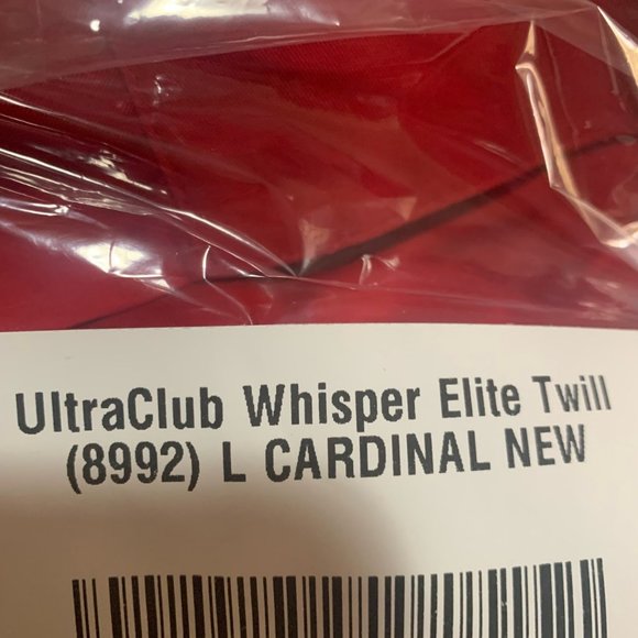 NWT ULTRACLUB WHISPER ELITE TWILL CARDINAL RED BUTTON DOWN MEDIUM, LARGE - Picture 10 of 11